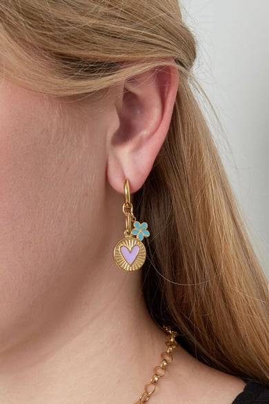flower love charm earrings h5 Picture3