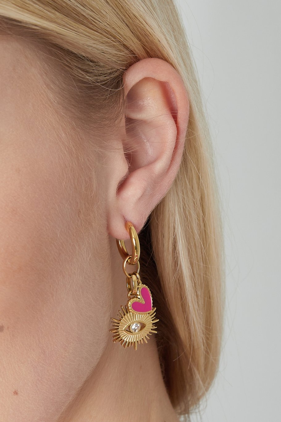 Earrings eye see you - Gold color Picture3