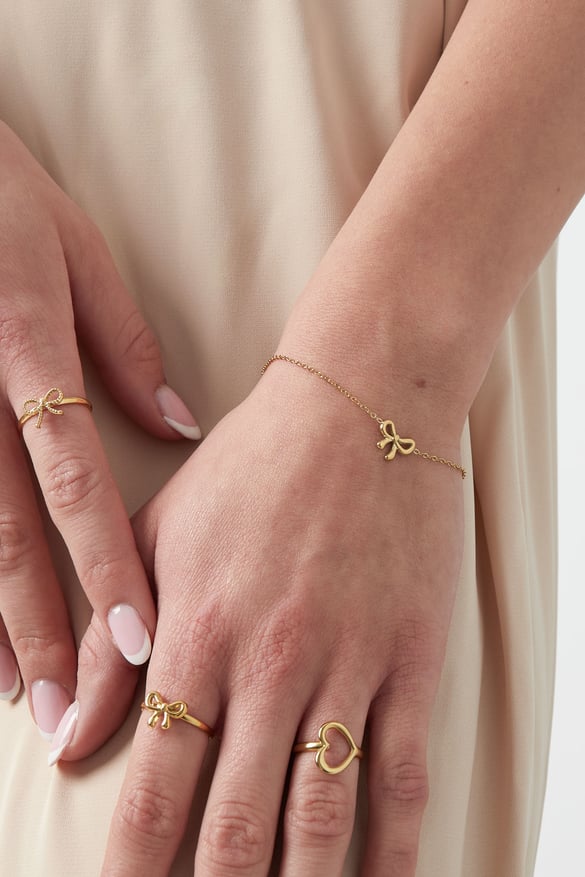 bracciale fiocco vita - colore oro 2