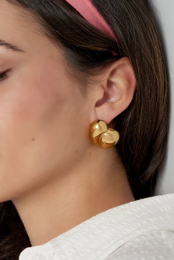 orecchini a forma di cuore - colore oro