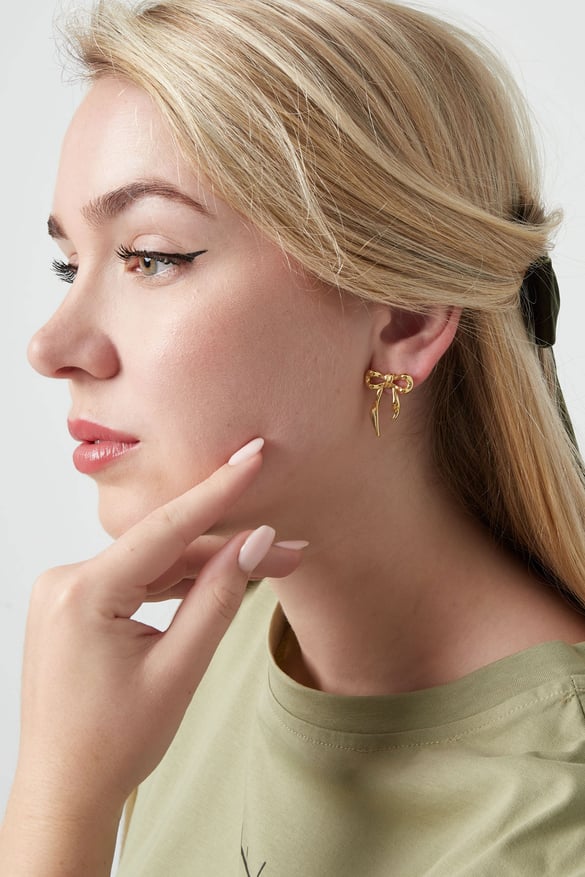 casual bow earrings