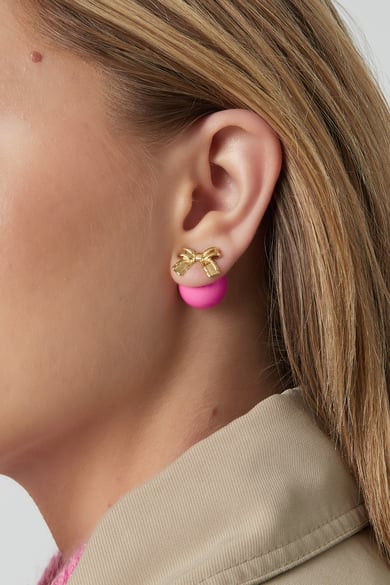 Earrings baby boo bow - pink h5 Picture2