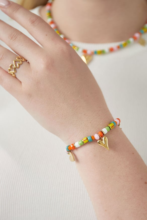Colorful bracelet heart club - multi 
