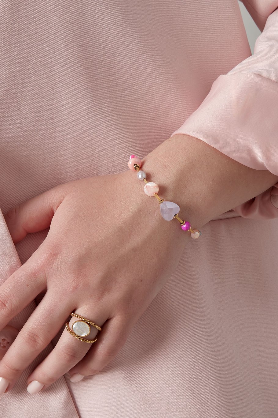 Bracciale paese delle meraviglie pastello - Colore oro rosa Immagine2
