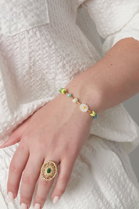 Bracciale colorato Oasi verde - Colore oro verde