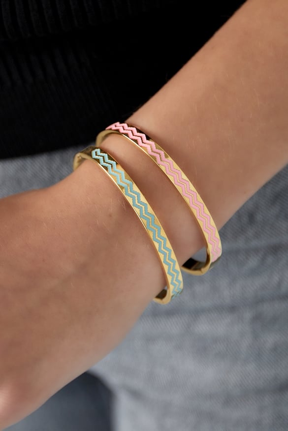 Sklavenarmband mit Wellenprint - flieder  2