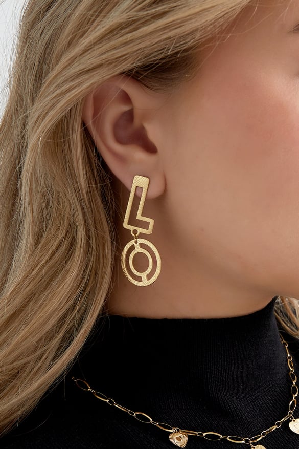 orecchini love - colore oro