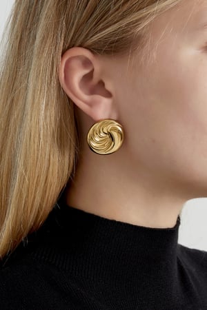 Earrings twizzle wave - Gold color h5 Picture2