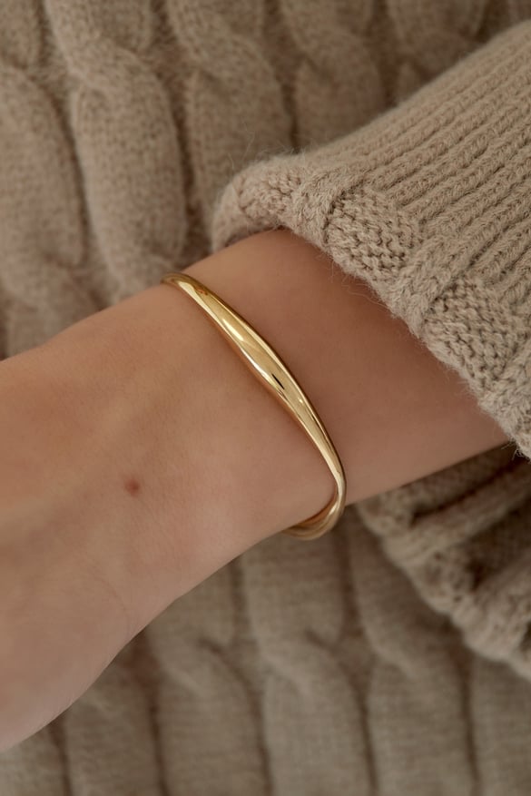 bracciale a forma organica - colore oro 2