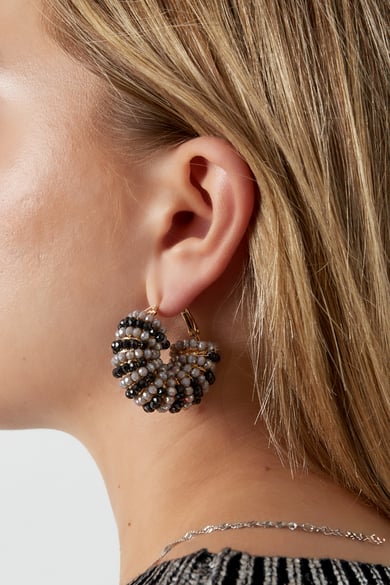 Pendientes Happy Beads - negro y gris h5 Imagen2