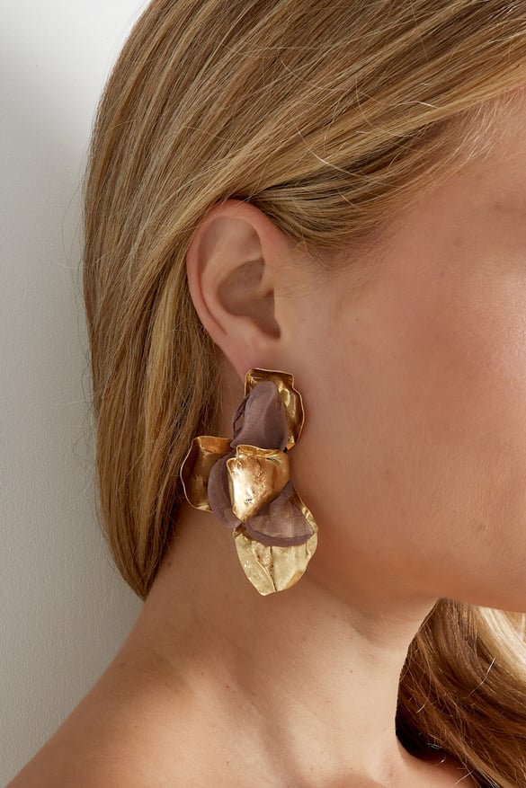 Fall statement earrings - brown 2