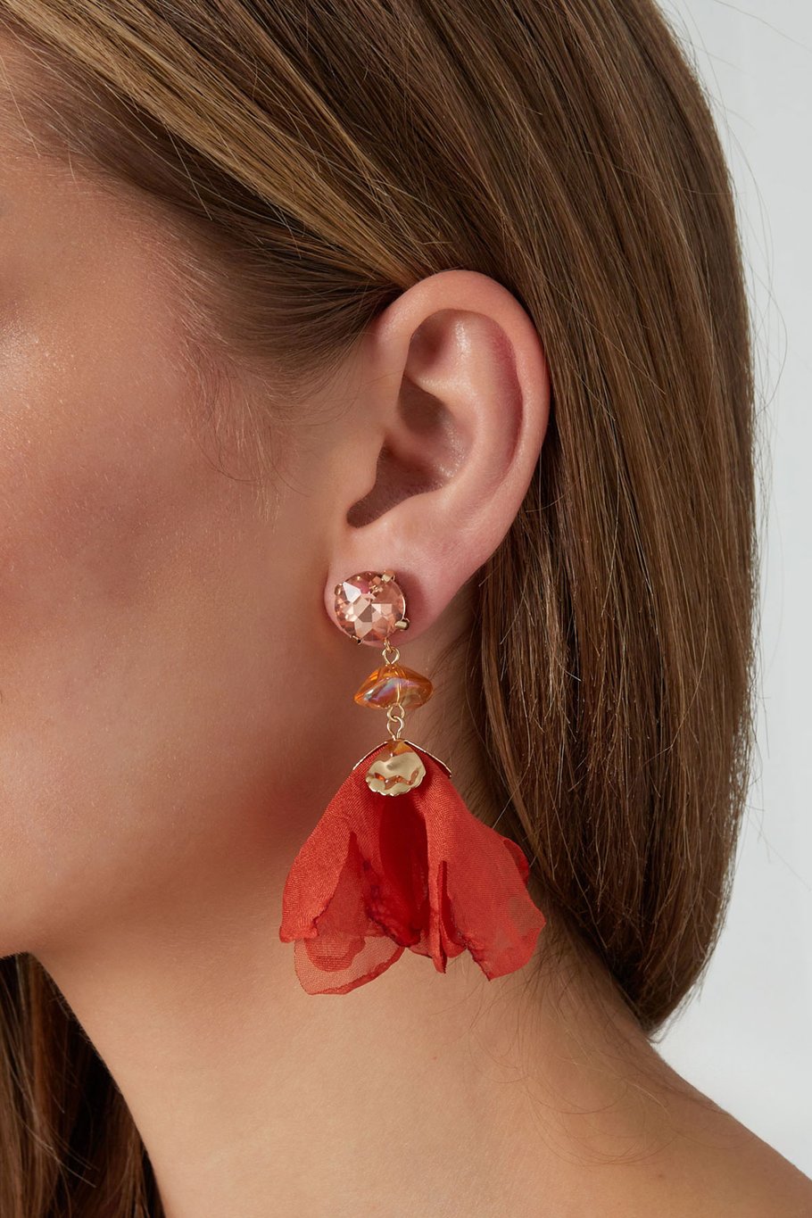 Earrings fall rose - green Picture3