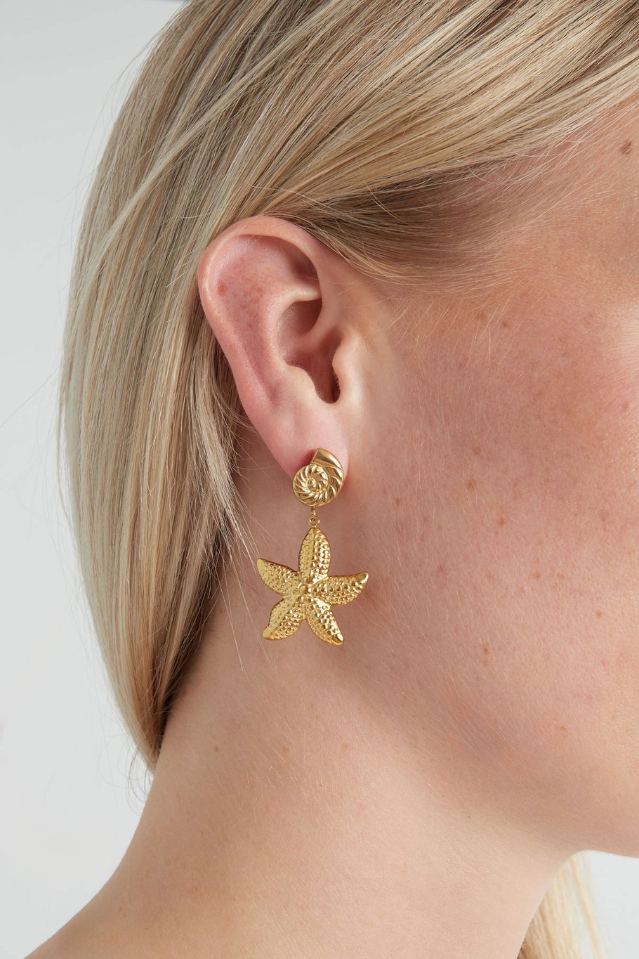 Ohrringe „Starry Beach“ – Goldfarbe - Goldfarbefarbe Bild3