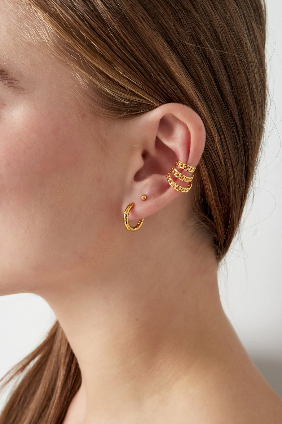 Earcuff-Kette in mehreren Lagen  Bild3