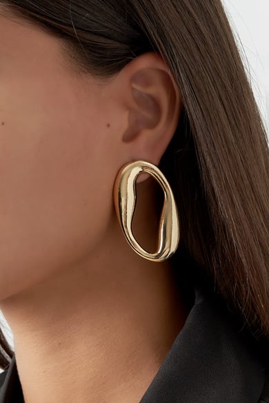 Whisper of elegance oorbellen - Goud kleur h5 Afbeelding3