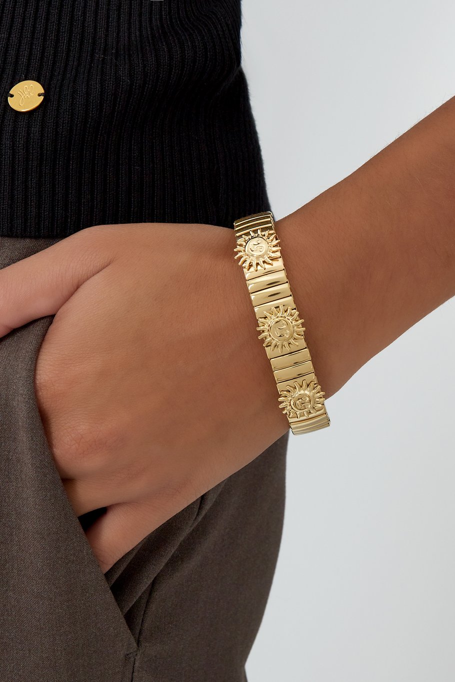 Armband „Glow with the Flow“ – Goldfarbe - Goldfarbefarbe Bild2