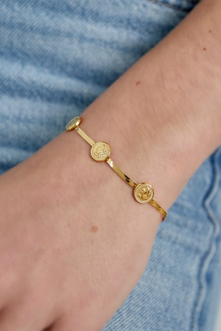 Lucky Coins bracelet - Gold color 2