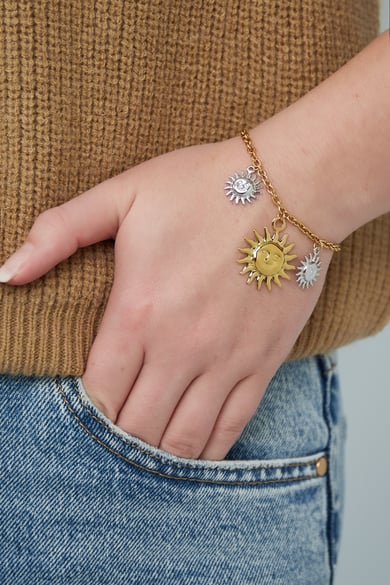 Bracelet shimmering sun - Gold Color silver h5 Picture2