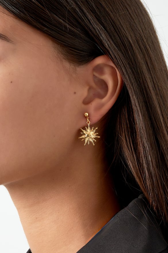 boucles d'oreilles sunny side - couleur or 2