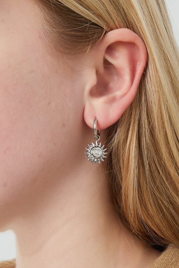 boucles d'oreilles soleil scintillant - couleur or