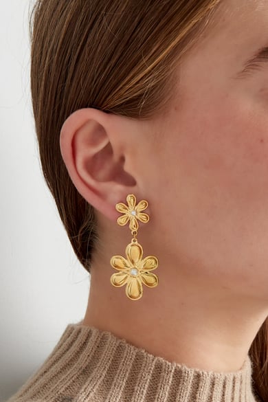 Boucles d'oreilles Jardin secret - Couleur or h5 Image3