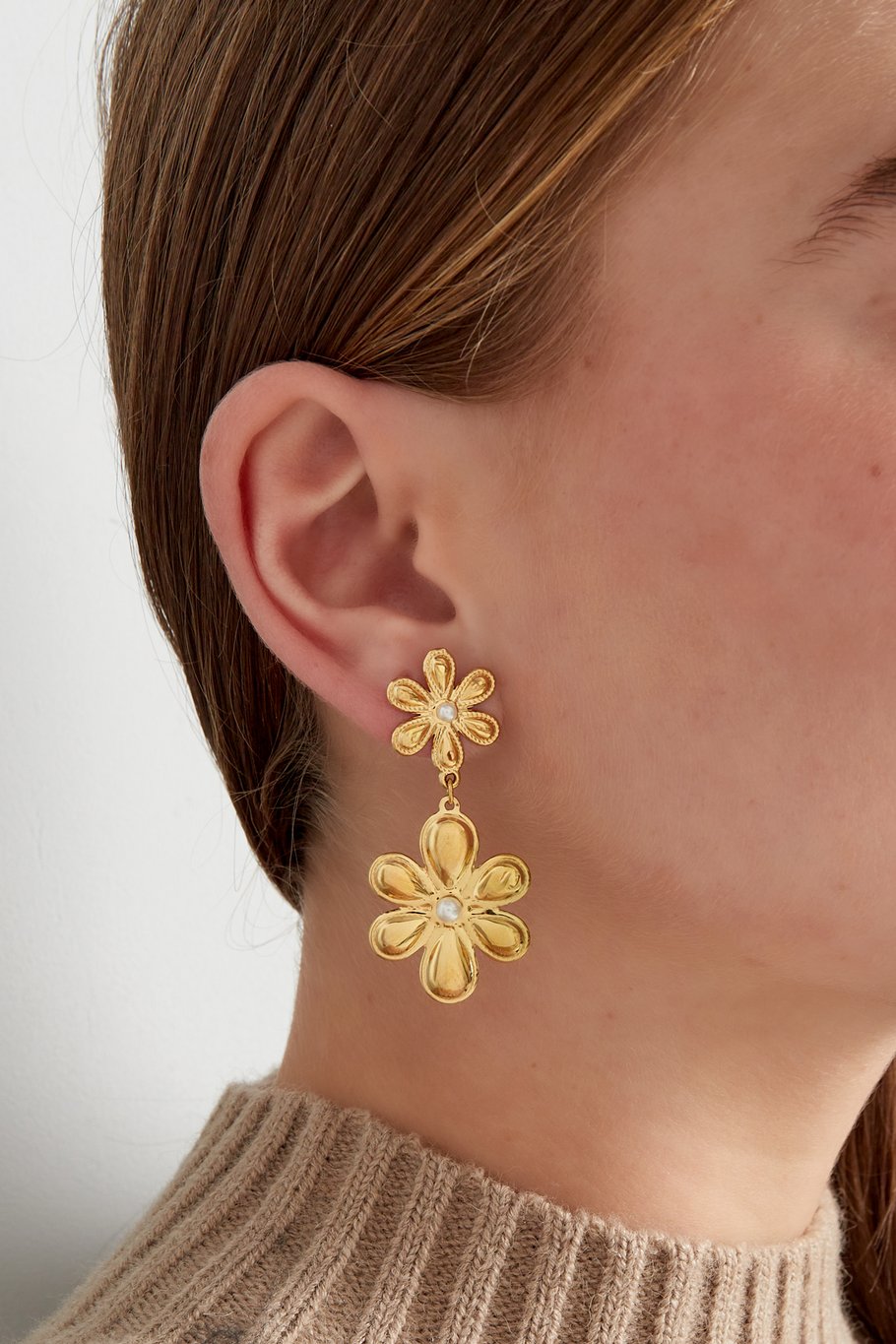 Boucles d'oreilles Jardin secret - Couleur or Image3