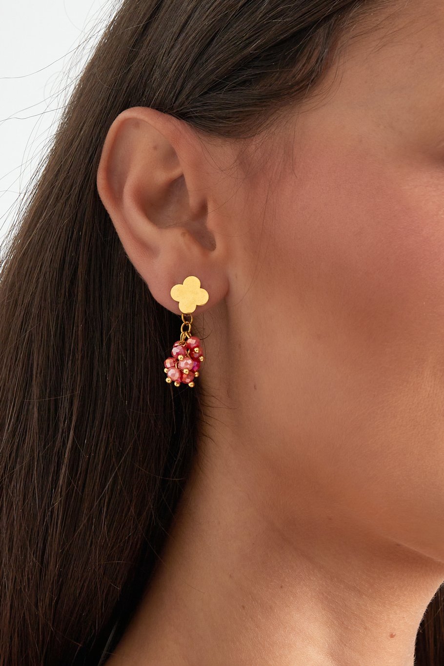 Festive clover earrings - Grey Picture2