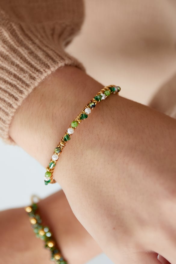 Bracelet Beady Bangle - rose