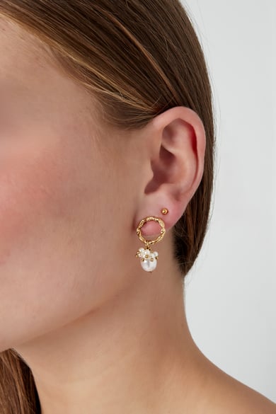 Orecchini Lovely Little Pearls - Colore oro h5 Immagine2