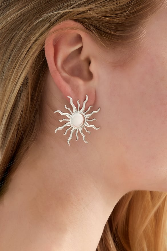 wavy sun earrings