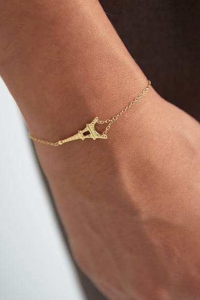 Armband „Stadt der Liebe“ – Goldfarbe - Goldfarbefarbe h5 Bild3