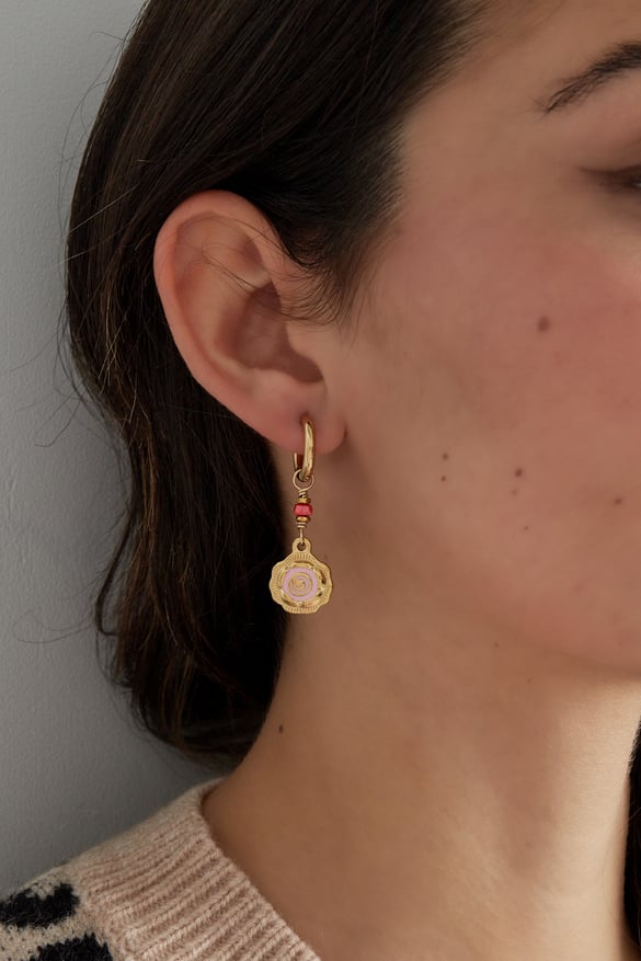 rose glow earrings - pink  2