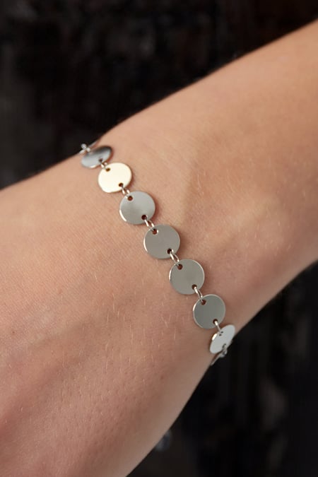 Linked circles armband - Zilver kleur