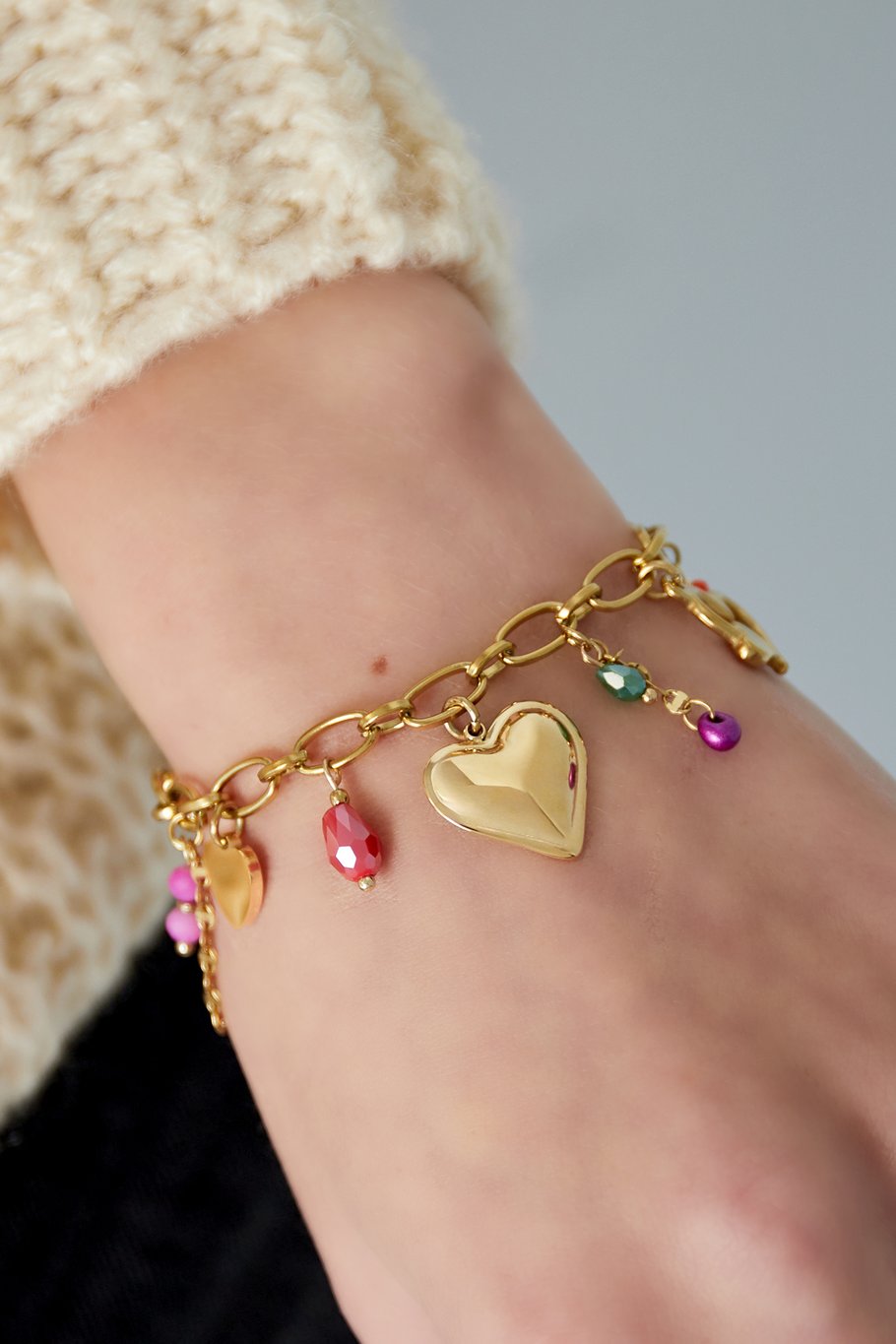 Statement charms bracelet - Gold color Picture2