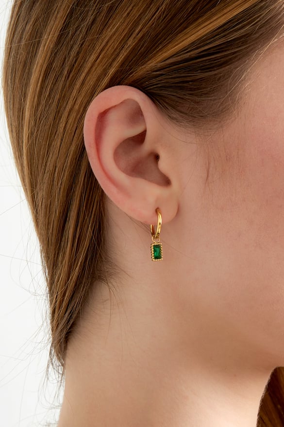 earrings classy sparkle - pink  2