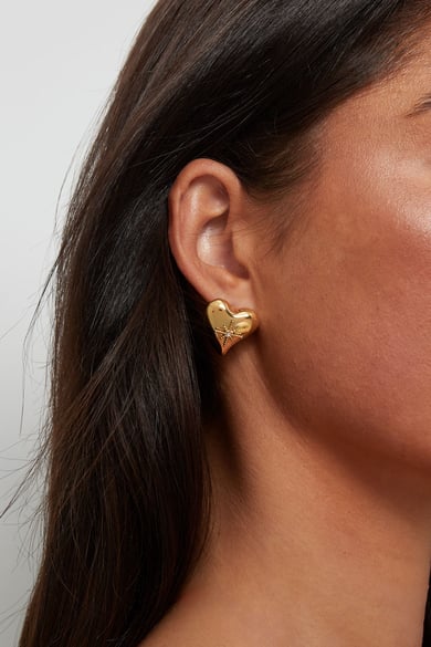 Earrings way to my heart - Gold color h5 Picture3