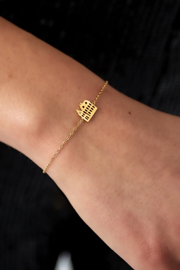 bracelet maison canal - couleur or 2