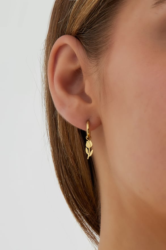 orecchini tulipano - colore oro 2