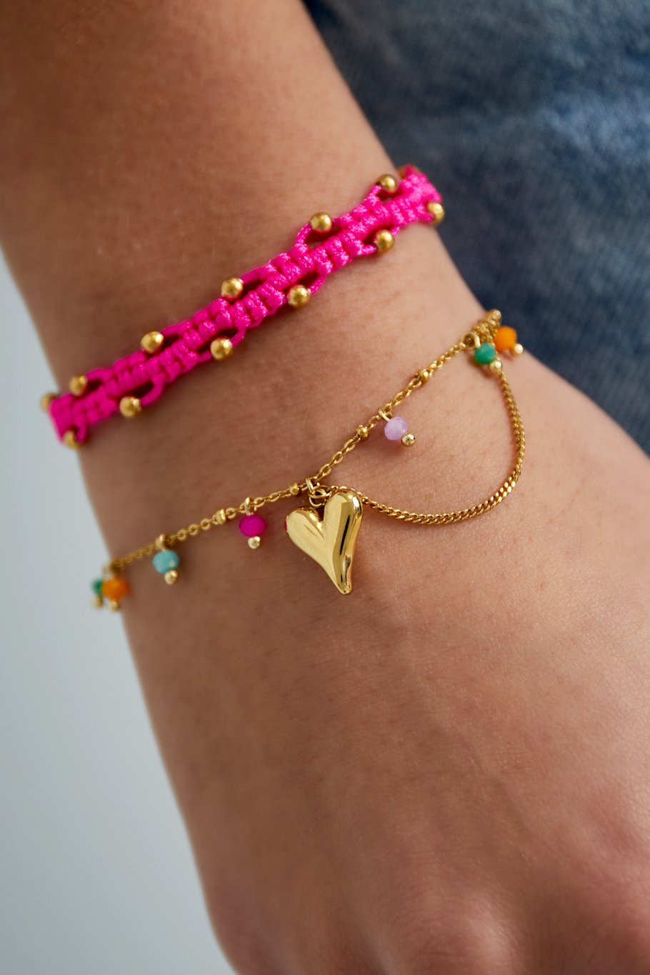Herz-Pop-Armband - Goldfarben Bild2