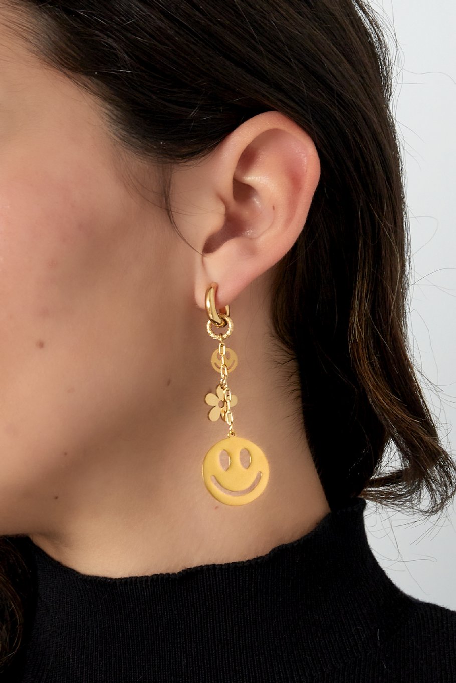 Ohrringe Smiley Blume  Bild3