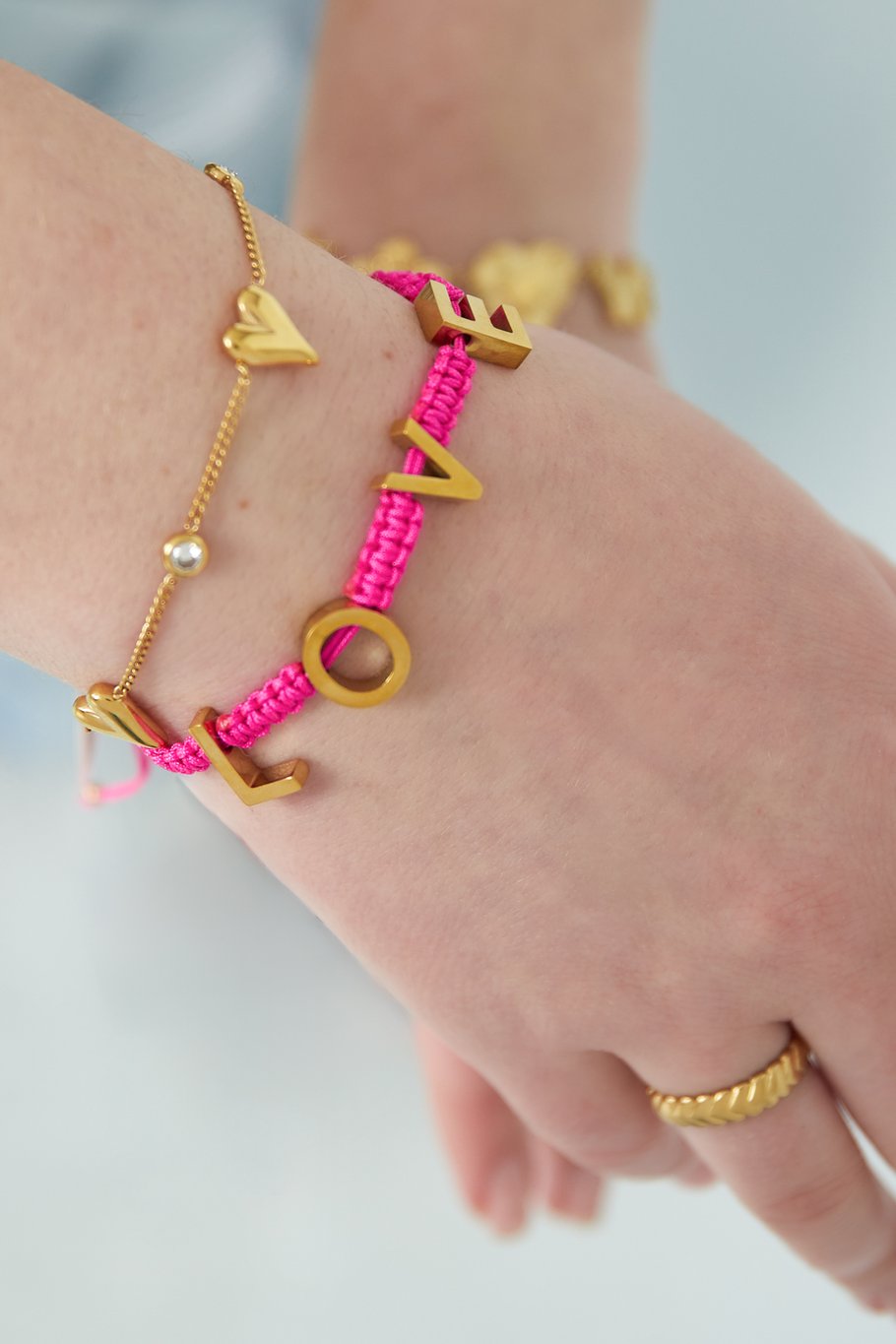 LOVE Armband - fuchsia Bild2