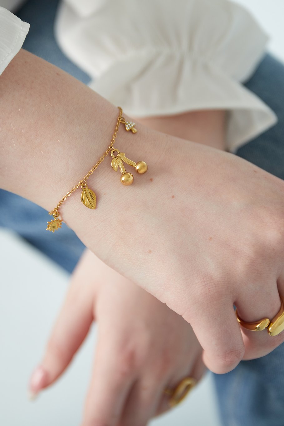 Cherry Bliss-Armband - Goldfarben h5Bild3