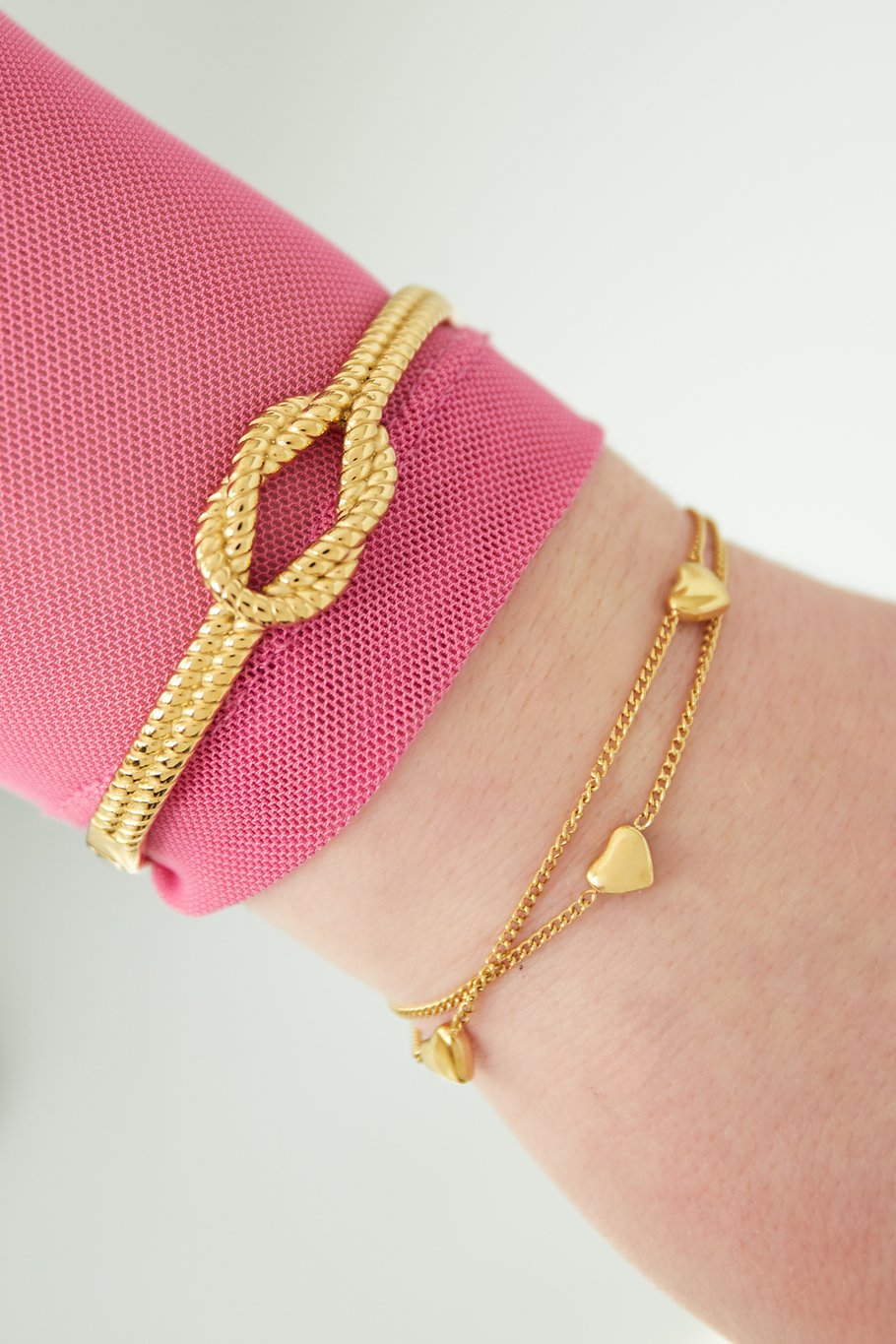 Armband mit Knoten - Goldfarben Bild2