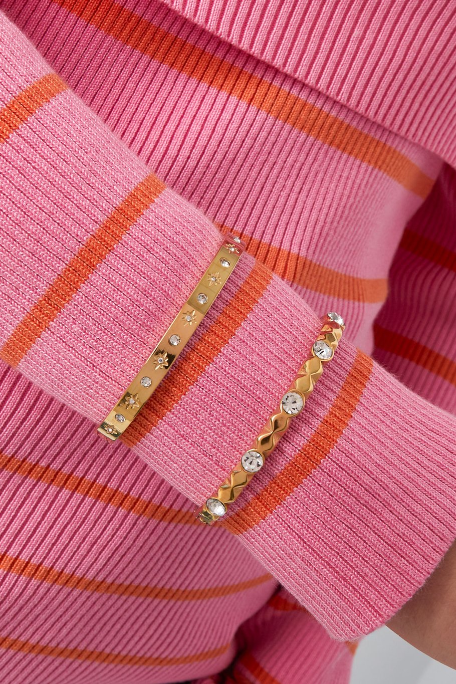 Diamantreliefarmband - Goldfarben Bild3