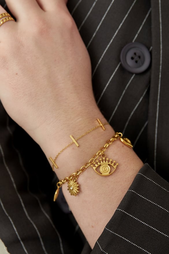 bracciale con barrette - colore oro 2