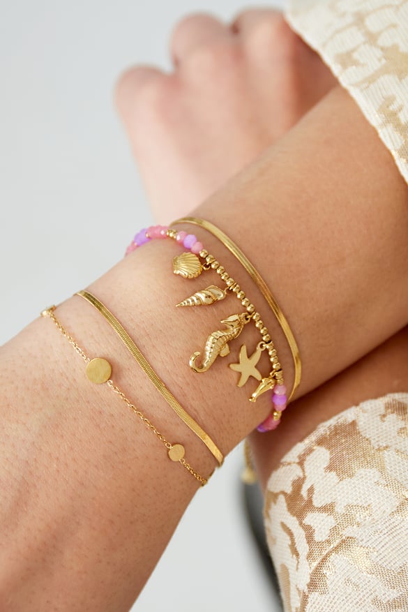 bracciale con doppia moneta - colore oro
