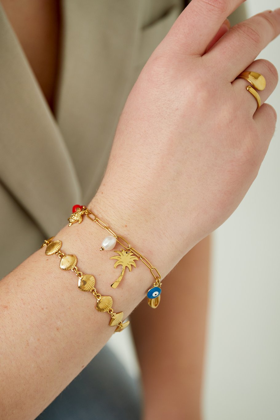 Bracciale brezza tropicale - Colore oro Immagine2