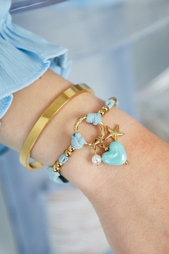Flower Bracelet - Light Blue 2