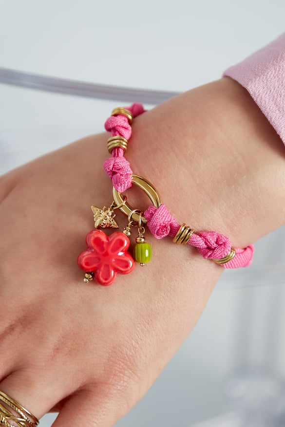 Flower Bracelet - Fuchsia