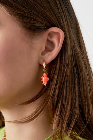 Fish vibe earrings - Orange gold color h5 Picture2